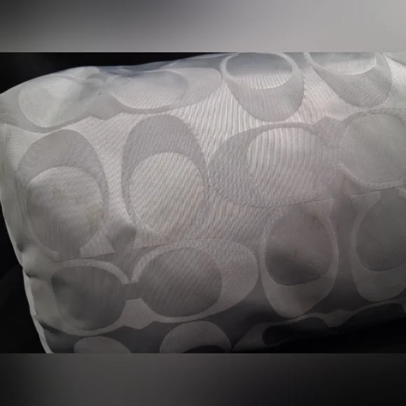 3 Peice Coach Signature Nylon Pink & Gray Getaway Weekender Tote/Duffle Bag - Picture 14 of 16